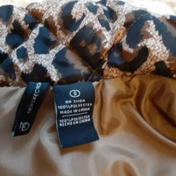 Chic Beige and Brown Animal Print Outerwear Vest - Picture 6 of 6